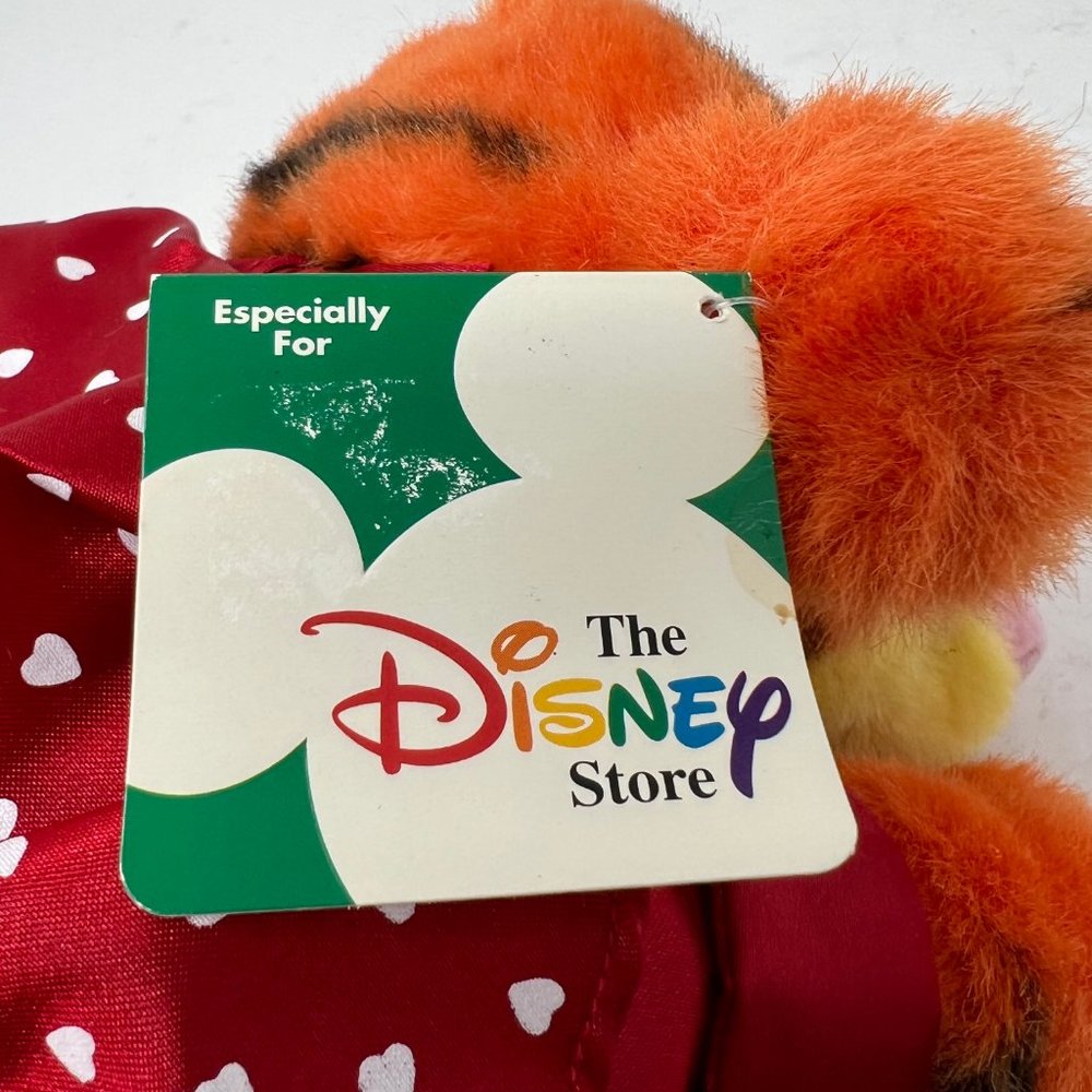The Disney Store Super Lover Tigger Plush 14” Heart Costume Stuffed Animal - Picture 9 of 11